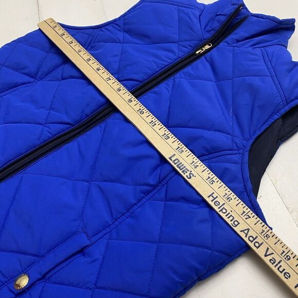 Lauren Ralph Lauren Blue Quilted Jacket Vest Women's Size Small Preppy - Picture 14 of 14
